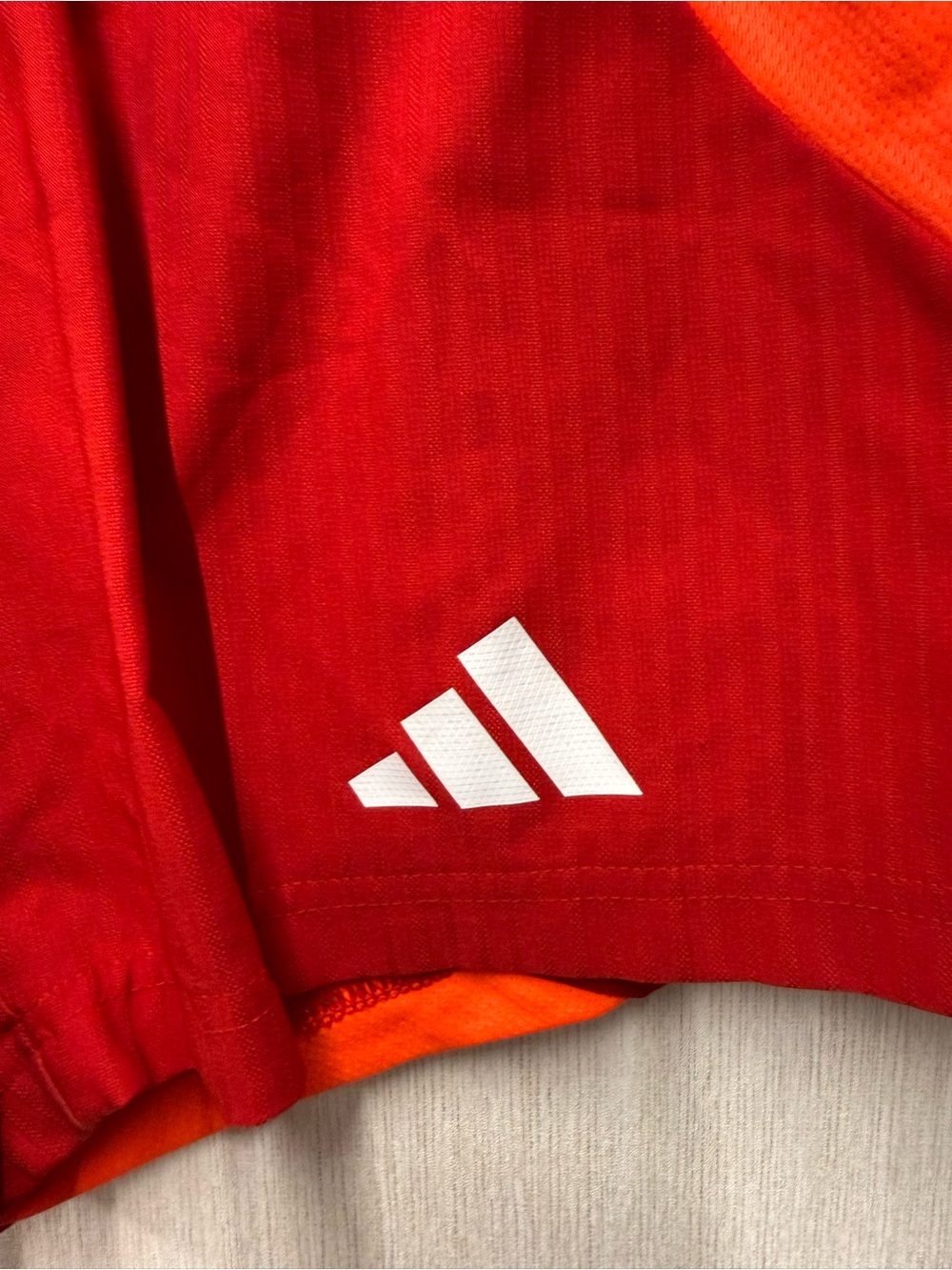 Adidas AEROREADY Red Orange 2-in-1 Running Shorts, Size XS - Picture 4 of 9